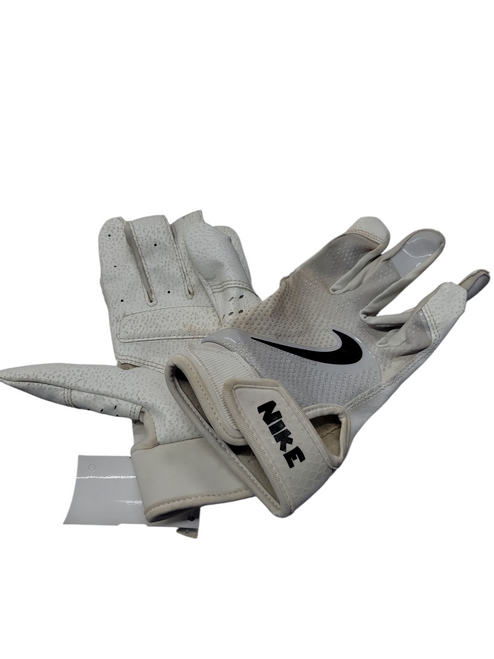 Vist Large View of Product Image Which is Used Nike BB/SB Batting Gloves White LG