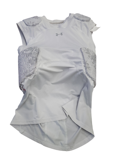 Vist Large View of Product Image Which is Used Under Armour PADDED SHIRT YOUTH FB Top Youth White LG