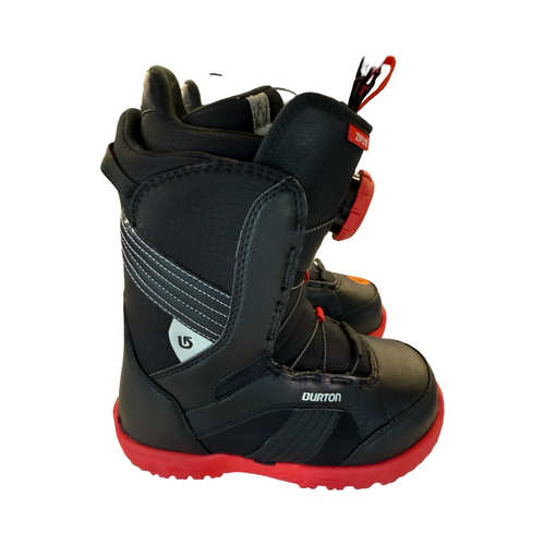 Vist Large View of Product Image Which is Used Burton ZIPLINE Boys Snowboard Boots Black Junior 04