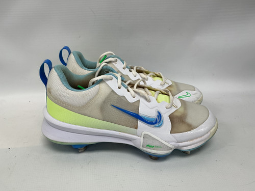 Vist Large View of Product Image Which is Used Nike FRESH BB/SB Cleats White And Royal Blue Senior 8