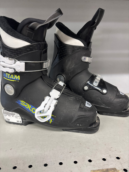 Vist Large View of Product Image Which is Used Salomon TEAM Boys DH Ski Boot Black 215 MP - J03