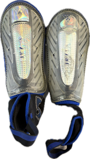 Vist Large View of Product Image Which is Used Vizari Soccer Shin Guards Adult Grey Senior