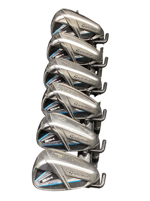 Vist Large View of Product Image Which is Used Taylormade SIM MAX Mens Golf Iron Set Right Hand 5I-PW