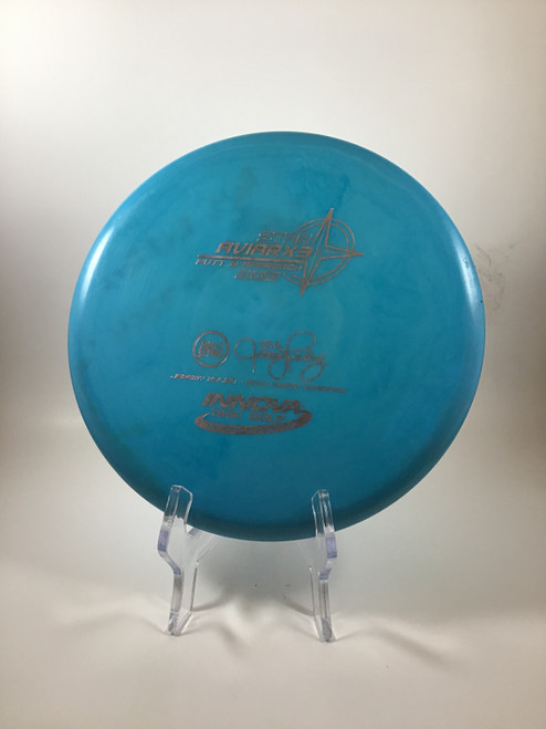 Vist Large View of Product Image Which is Used Innova STAR AVIARX3 Disc Golf Putter Royal Blue 171g