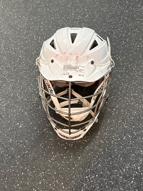 Vist Large View of Product Image Which is Used Cascade CPVR S/M Lacrosse Helmet White S/M