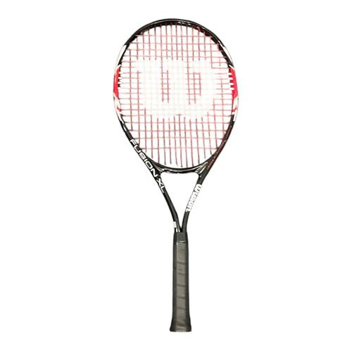 Vist Large View of Product Image Which is Used Wilson FUSION XL Adult Tennis Racquet Red Unknown