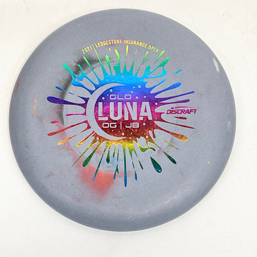 Vist Large View of Product Image Which is Used Discraft GLO LUNA OG JB Disc Golf Putter Grey 171g