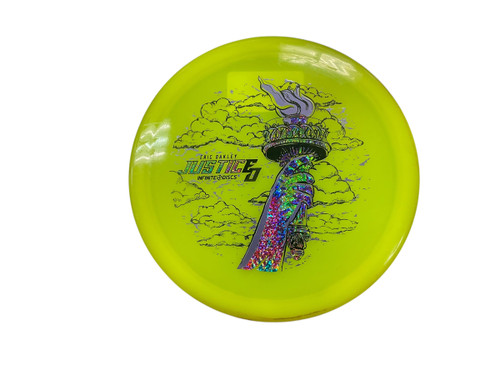 Vist Large View of Product Image Which is Used Dynamic Discs LUCID JUSTICE ERIC OAKLEY Disc Golf Mid Range Yellow 173g
