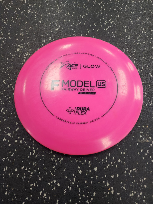 Vist Large View of Product Image Which is Used ACE LINE GLOW F MODEL Disc Golf Driver Yellow