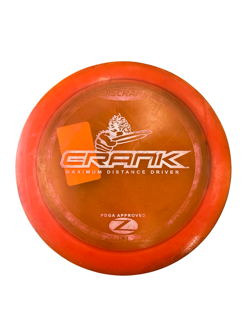 Vist Large View of Product Image Which is Used Discraft CRANK Z Disc Golf Driver Orange