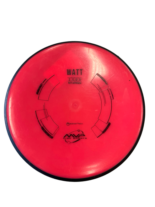 Vist Large View of Product Image Which is Used MVP WATT Disc Golf Putter Red