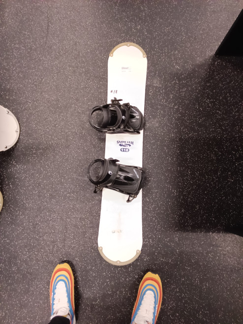 Vist Large View of Product Image Which is Used Snowjam Boys Board/Binding White 118 cm