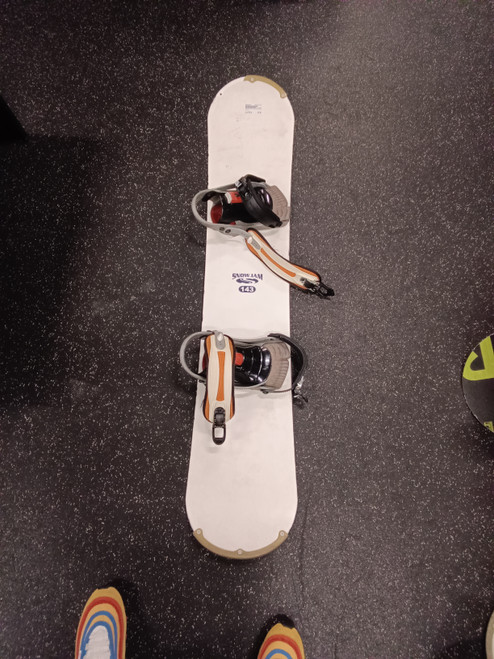 Vist Large View of Product Image Which is Used Snowjam Boys Board/Binding White 143 cm