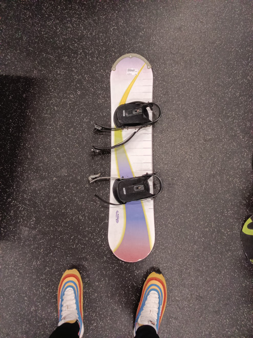 Vist Large View of Product Image Which is Used Snowjam Boys Board/Binding White 108 cm