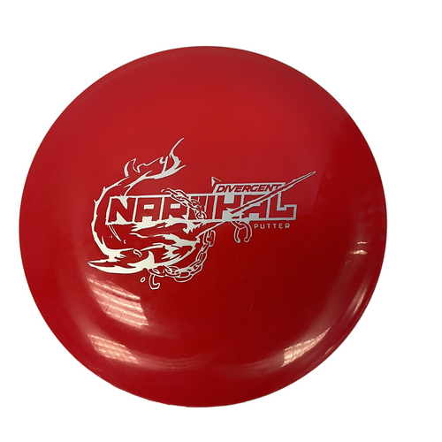 Vist Large View of Product Image Which is Used DIVERGENT NARWHAL Disc Golf Putter Red