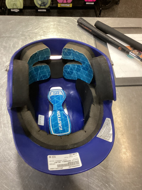 Vist Large View of Product Image Which is Used Easton BASEBALL HELMET Batting Helmet No Mask Royal Blue LG