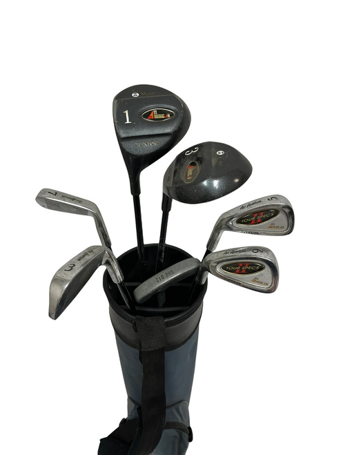 Vist Large View of Product Image Which is Used All American Jr 9-12 7 Piece LH Jr Golf Set LH Black