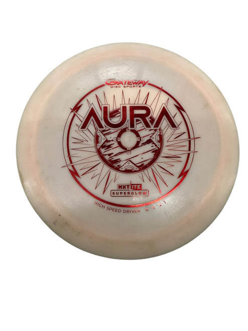Vist Large View of Product Image Which is Used Gateway AURA NXT SUPERGLOW Disc Golf Driver Pink