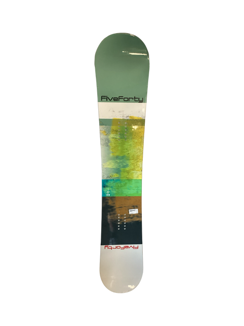 Vist Large View of Product Image Which is Used FIVEFORTY Mens Snowboard Only Green And White 160 cm