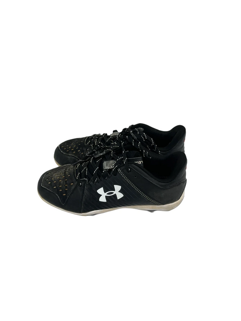 Vist Large View of Product Image Which is Used Under Armour Leadoff Jr 5.5 BB/SB Cleats Black 