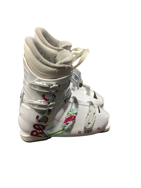Vist Large View of Product Image Which is Used Rossignol FUN GIRL 4 Girls DH Ski Boot White 265 MP - M08.5 - W09.5