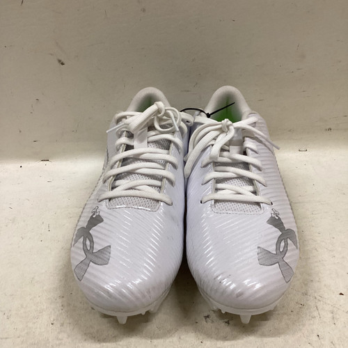 Vist Large View of Product Image Which is Used Under Armour LAX Cleats Mens White Senior 10.5
