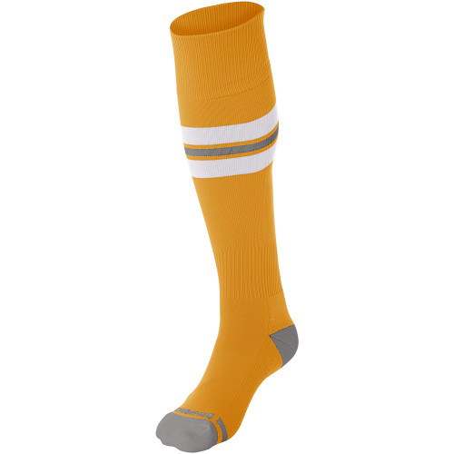 Vist Large View of Product Image Which is New Champro Striped Sock Gold/White/Grey MEDIUM