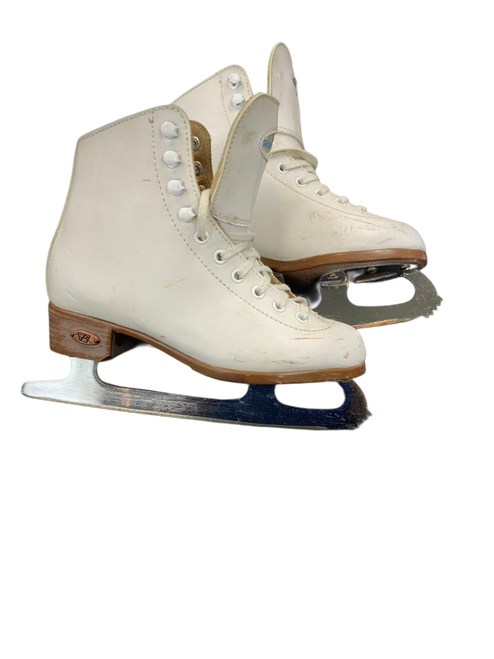 Vist Large View of Product Image Which is Used Riedell 12W Girls Figure Skate White Junior 01
