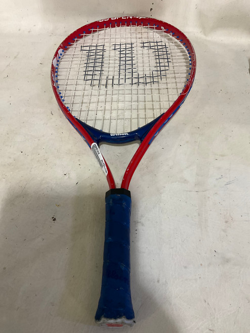 Vist Large View of Product Image Which is Used Wilson US OPEN 23 Junior Tennis Racquet Red 23"