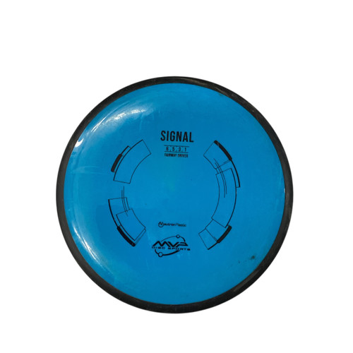 Vist Large View of Product Image Which is Used MVP NEUTRON SIGNAL Disc Golf Driver Royal Blue