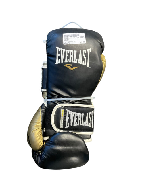 Vist Large View of Product Image Which is Used Everlast Boxing Gloves Black And Gold Senior