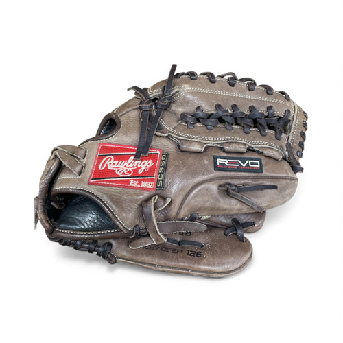 Vist Large View of Product Image Which is Used Rawlings SSC130D BB/SB Glove RH Throw Brown 13"