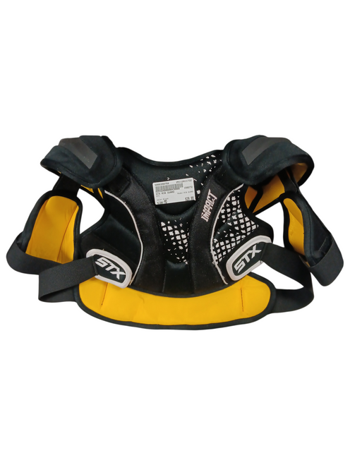 Vist Large View of Product Image Which is Used STX RIB GUARD Lacrosse Rib Pads Black MD