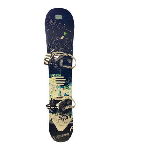 Vist Large View of Product Image Which is Used Burton GTWIN 146 W/CARTEL X Boys Board/Binding White/Black/Royal 146 cm