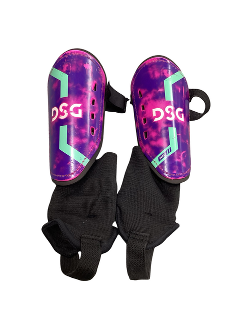 Vist Large View of Product Image Which is Used DSG OCALA Soccer Shin Guards Youth Purple MD
