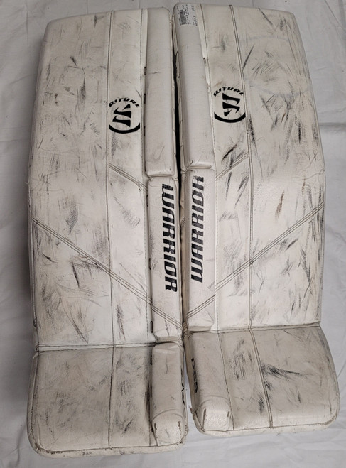Vist Large View of Product Image Which is Used Warrior R/G5 LEG PADS Goalie Leg Pads Junior White 28 1/2"