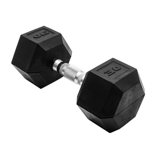 Vist Large View of Product Image Which is New 30LB HEX RUBBER DUMBBELL