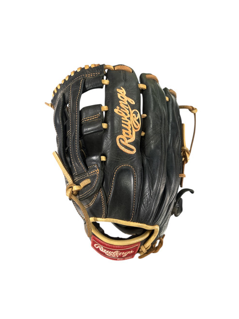 Vist Large View of Product Image Which is Used Rawlings GG ELITE BB/SB Glove LH Throw Black 12 3/4"