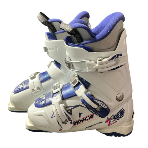 Vist Large View of Product Image Which is Used Nordica T3 TEAM Girls DH Ski Boot White 215 MP - J03
