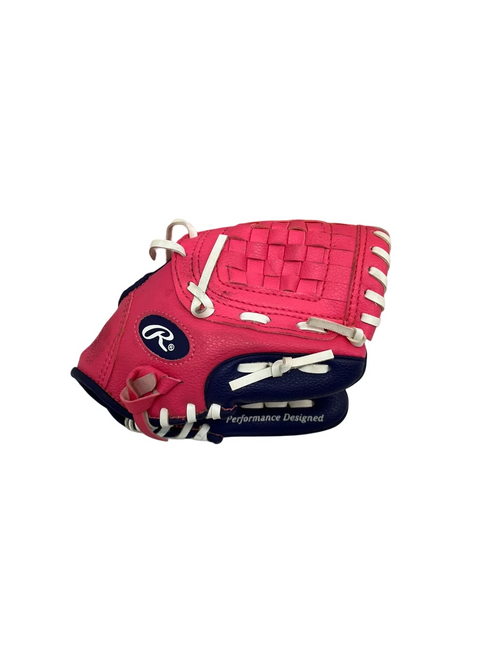 Vist Large View of Product Image Which is Used Rawlings PL91PP 9" T-ball Pink Glove