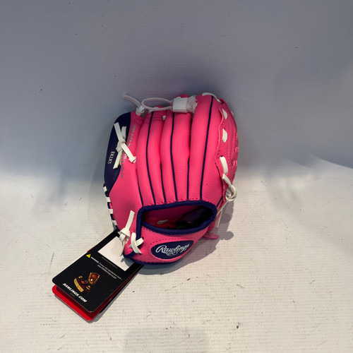Vist Large View of Product Image Which is Used Rawlings PL91PP BB/SB Glove T-ball Pink 9"