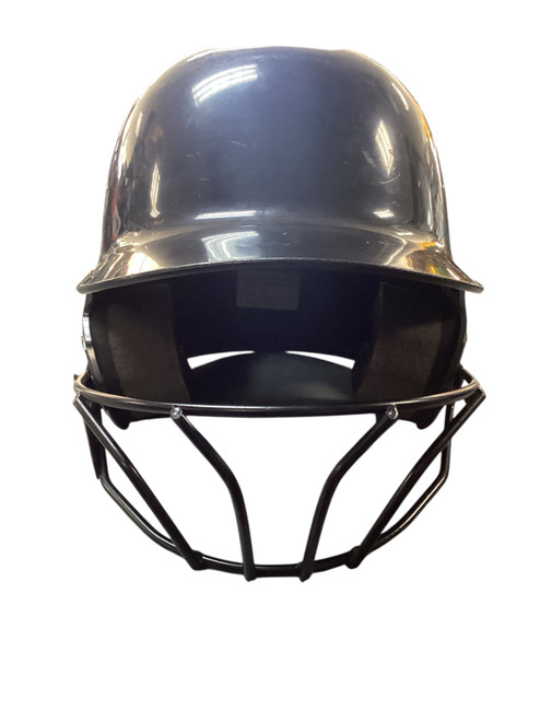 Vist Large View of Product Image Which is Used Evoshield BLACK HELMET W CAGE Batting Helmet w/Mask Black M/L
