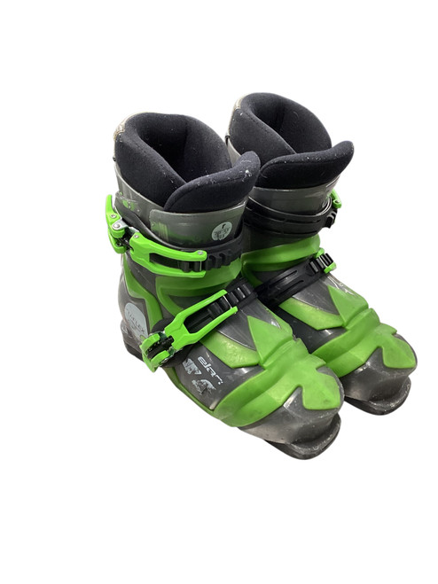 Vist Large View of Product Image Which is Used Elan UFLEX Boys Downhill Ski Boot Green 225 MP - J04.5 - W5.5