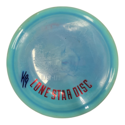 Vist Large View of Product Image Which is Used Lone Star Disc ALPHA 173G Disc Golf Driver Royal Blue