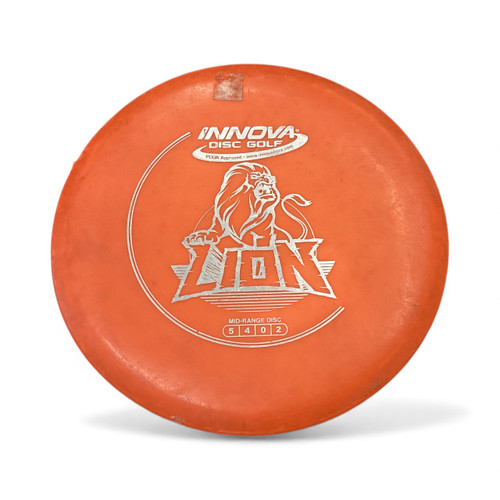 Vist Large View of Product Image Which is Used Innova DX LION Disc Golf Mid Range Orange