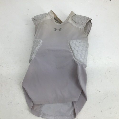 Vist Large View of Product Image Which is Used Under Armour YOUTH SM 5 PAD PADDED SHIRT FB Top Youth White S/M