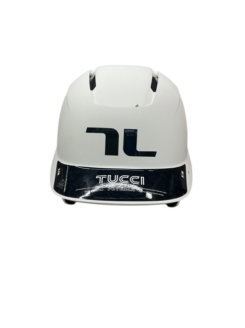 Vist Large View of Product Image Which is Used TUCCI POTENZA BATTING HELMET Batting Helmet No Mask White SM