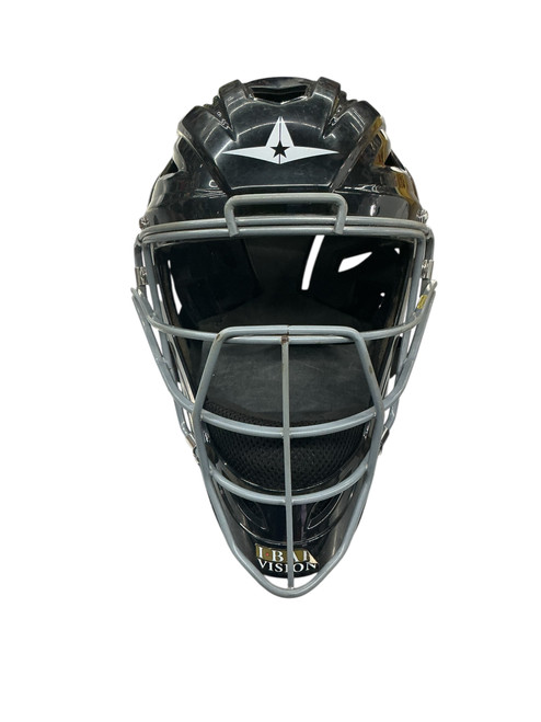 Vist Large View of Product Image Which is Used All Star MVP 2410 Catchers Helmet w/Mask Black SM