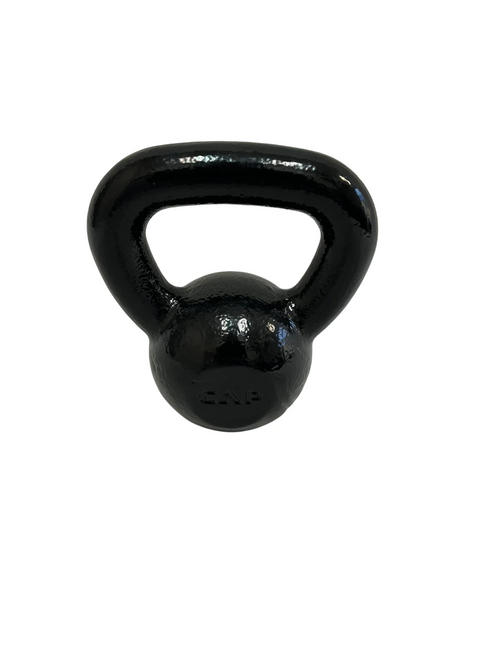 Vist Large View of Product Image Which is Used Cap Black 15 lb Kettle Dumbbell