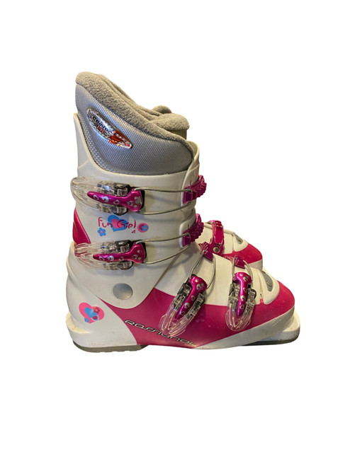 Vist Large View of Product Image Which is Used Rossignol FUNGIRL 4 Girls DH Ski Boot White 235 MP - J05.5 - W06.5